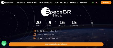 SpaceBR Show reúne representantes do setor espacial em evento 100% online e gratuito